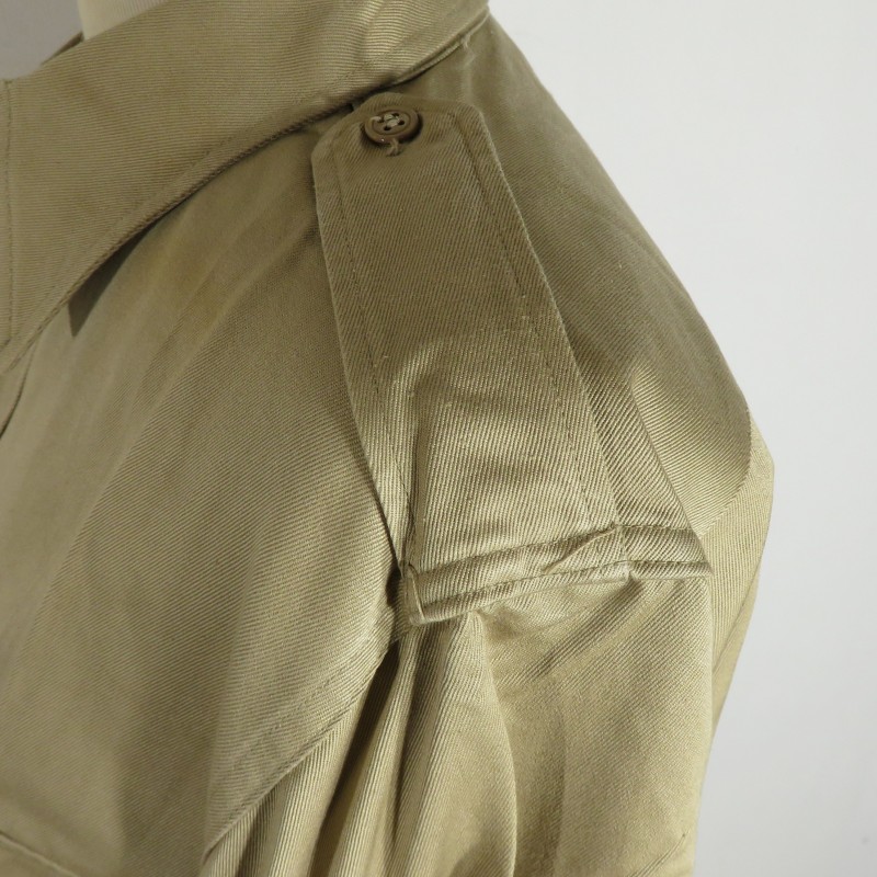 CHEMISE AMERICAINE US OFFICIER MODELE BEIGE 1941 TAILLE US 15.1/2 33 ARMEE FRANCAISE INDOCHINE DATEE 1946