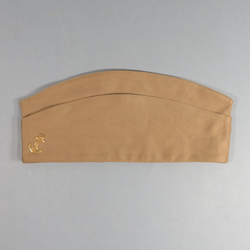 CALOT BEIGE SABLE MODELE 1957 INFANTERIE COLONIALE TROUPES DE MARINE AVEC ANCRE TAILLE 59