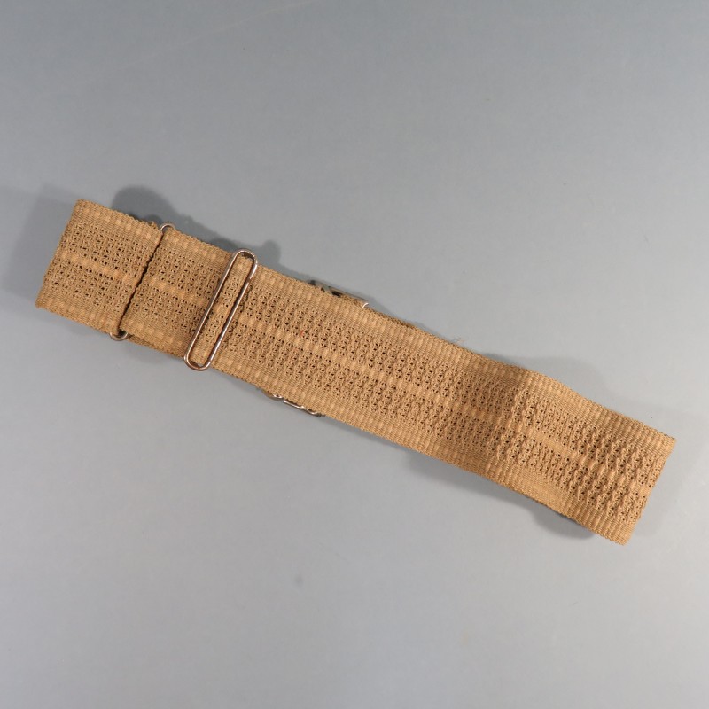 CEINTURE OU CEINTURON PORTE MONNAIES PORTE MONTRE D'OFFICIER EN TISSU ET CUIR GUERRE 1914 1918 OU 1939 1945