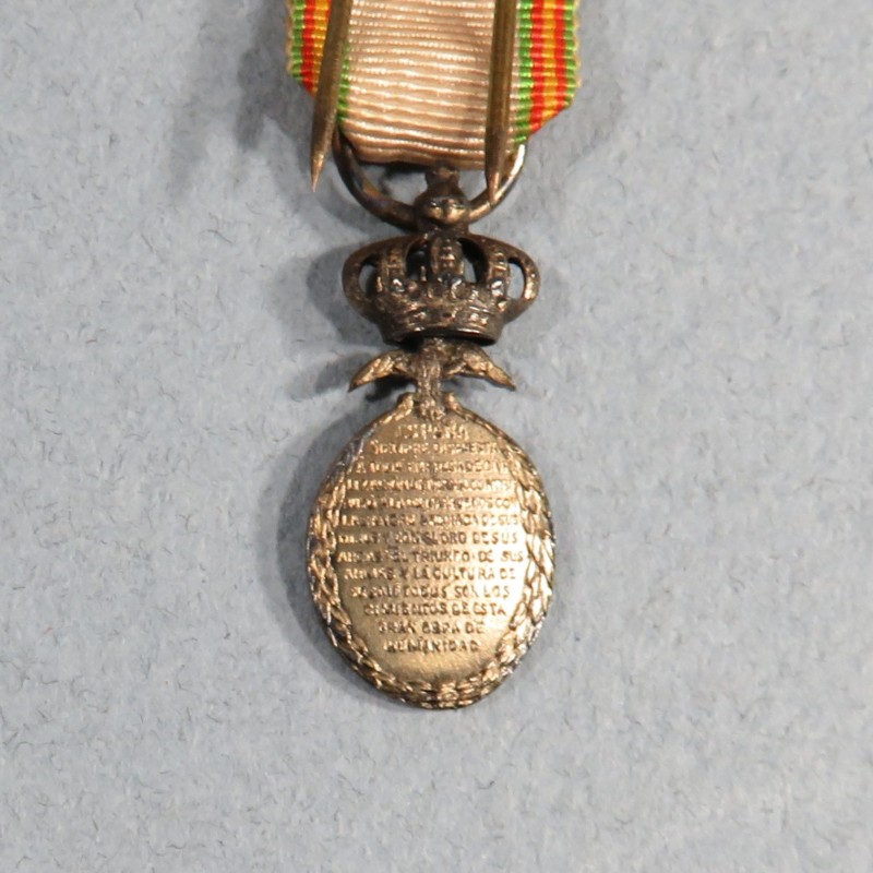 ESPAGNE REDUCTION DE LA MEDAILLE DE LA PAZ 1909 1927 LA PAIX AU MAROC GUERRE DU RIF MARRUECOS °