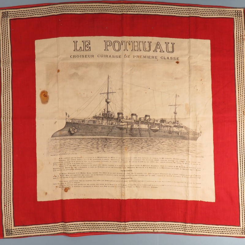 MOUCHOIR D'INSTRUCTION DE LA MARINE LE POTHUAU CUIRASSIER DE 1 ère CLASSE 1895