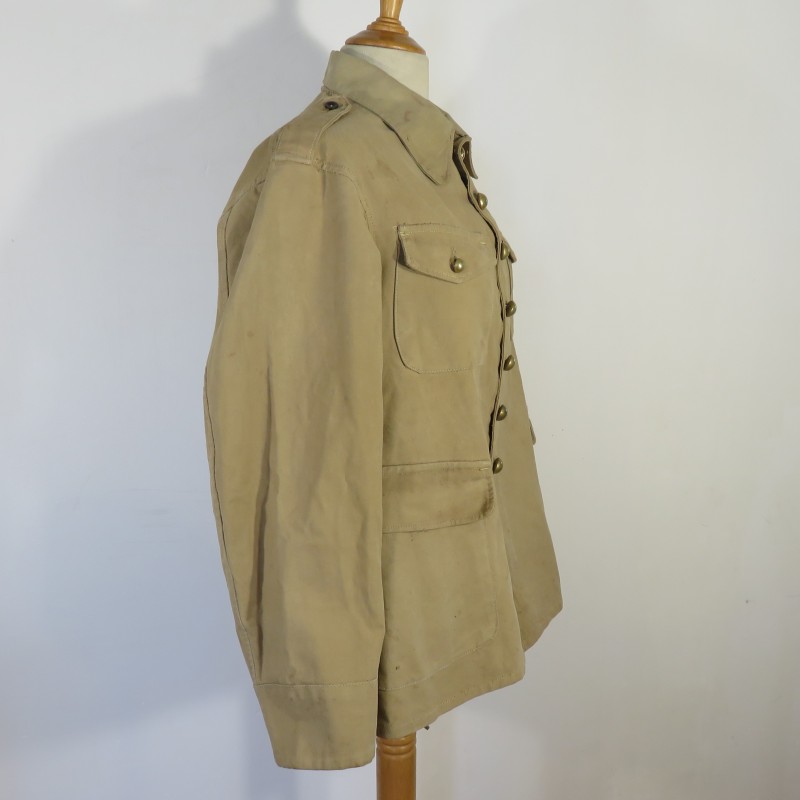 VAREUSE VESTE SOUS-OFFICIER MODELE 1921 /35 TROUPE COLONIALE COULEUR SABLE SPAHIS TIRAILLEUR REGIMENTEE RSM