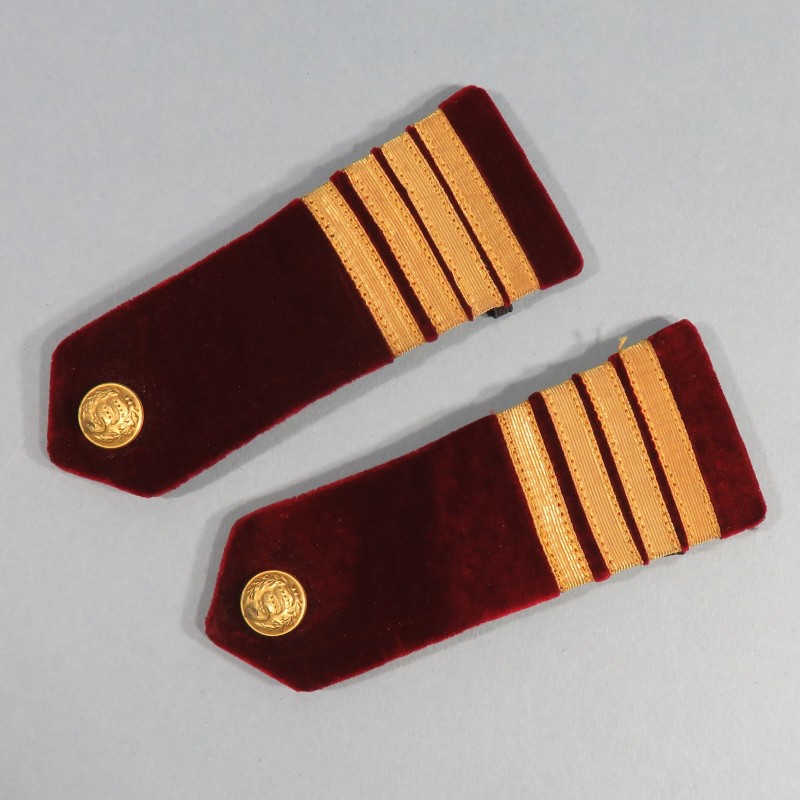 PAIRE D'EPAULETTES D'OFFICIER DU SERVICE DE SANTE MEDECIN COMMANDANT A PARTIR DE 1945