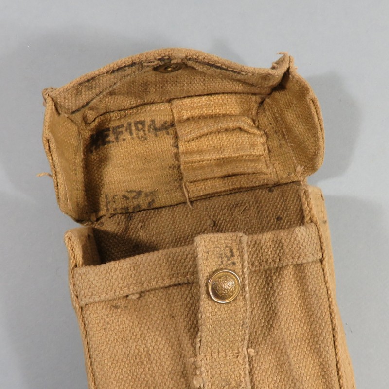 POUCH PORTE CHARGEURS WEB CARTOUCHIERE ANGLAIS 1937 CANADIEN 1944 POUR TRANSPORT DE MUNITIONS STEN FM BREN GRENADES MILLS