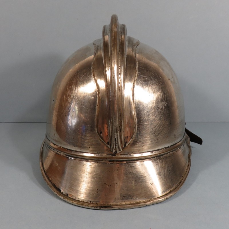 CASQUE D'OFFICIER DES SAPEURS POMPIERS AVEC PLAQUE DE LA VILLE DE LAUZET SAPEURS-POMPIERS MODELE 1885-95