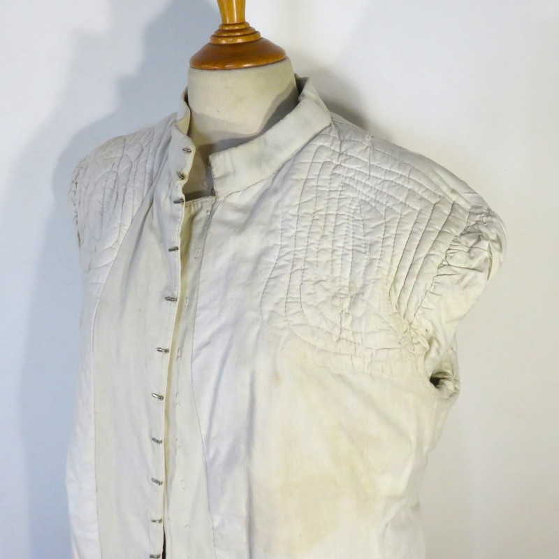 VESTE D'UNIFORME OU DE TENUE BLANCHE MODELE 1893 INFANTERIE COLONIALE OU DE MARINE LEGION ETRANGERE TONKIN CHINE