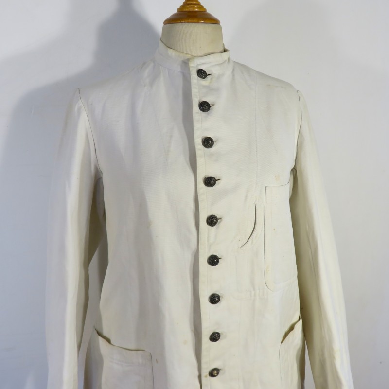 VESTE D'UNIFORME OU DE TENUE BLANCHE MODELE 1893 INFANTERIE COLONIALE OU DE MARINE LEGION ETRANGERE TONKIN CHINE