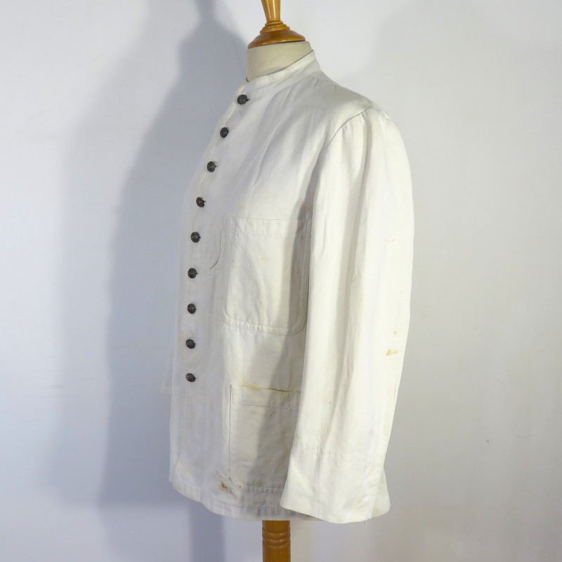 VESTE D'UNIFORME OU DE TENUE BLANCHE MODELE 1893 INFANTERIE COLONIALE OU DE MARINE LEGION ETRANGERE TONKIN CHINE