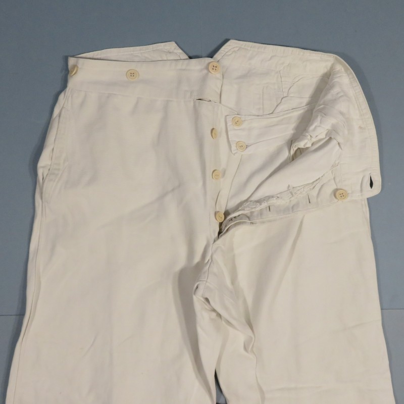 PANTALON MODELE 1893 EN TOILE BLANCHE ARMEE D'AFRIQUE SPAHIS MEHARISTES TIRAILLEURS LEGION ETRANGERE