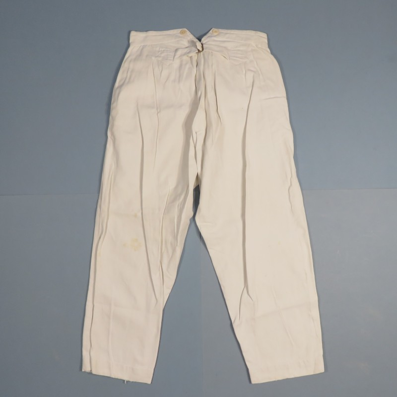 PANTALON MODELE 1893 EN TOILE BLANCHE ARMEE D'AFRIQUE SPAHIS MEHARISTES TIRAILLEURS LEGION ETRANGERE