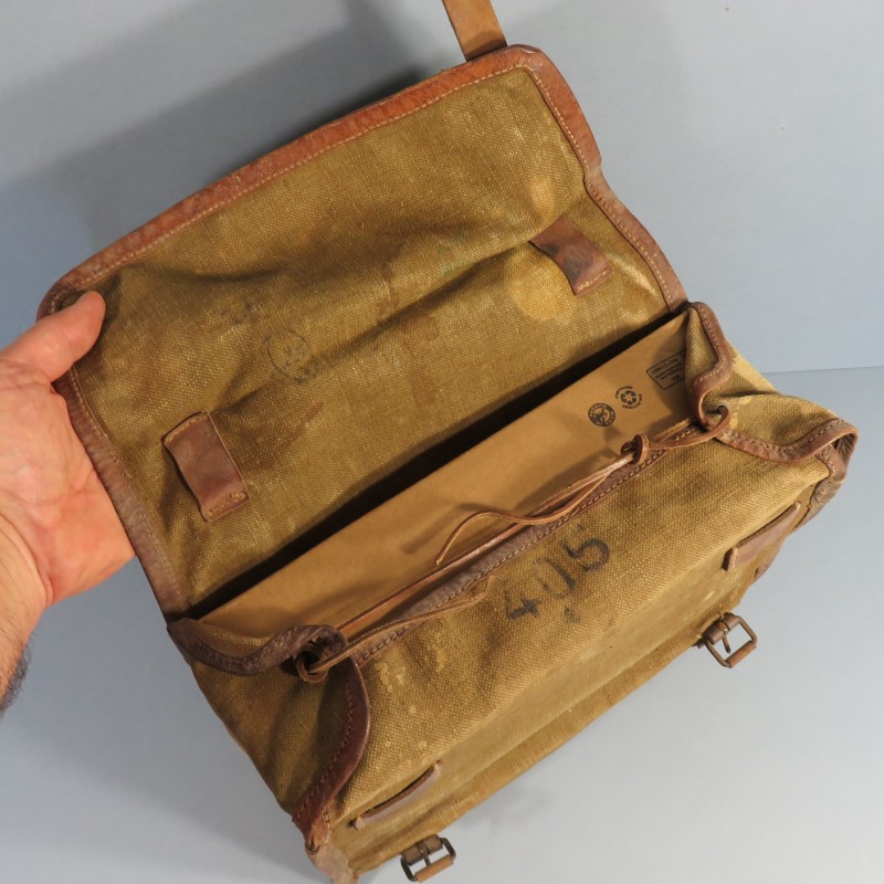 SAC INFERIEUR OU SAC ALLEGE MODELE 1935 JUS DE GRENIER A NETTOYER MATRICULE 405 EQUIPEMENT 1939 1940