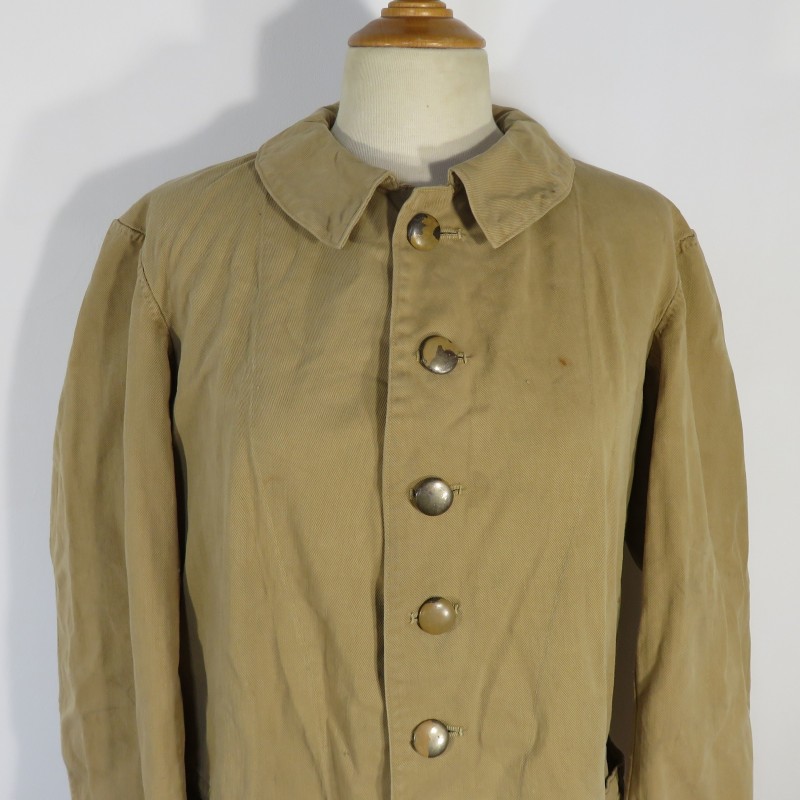 VESTE TROUPE COLONIALE DE TYPE BOURGERON COULEUR CACHOU 1914-1918-1920 INFANTERIE COLONIALE LEGION ETRANGERE GUERRE DU RIF MAROC