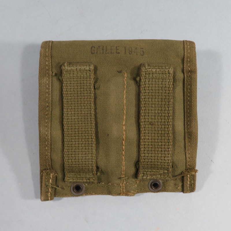 PORTE CHARGEURS CARABINE USM1 OU CLIPS DE FUSIL GARAND US 1945 NON MODIFIE FRANCAIS INDOCHINE CARTOUCHIERE