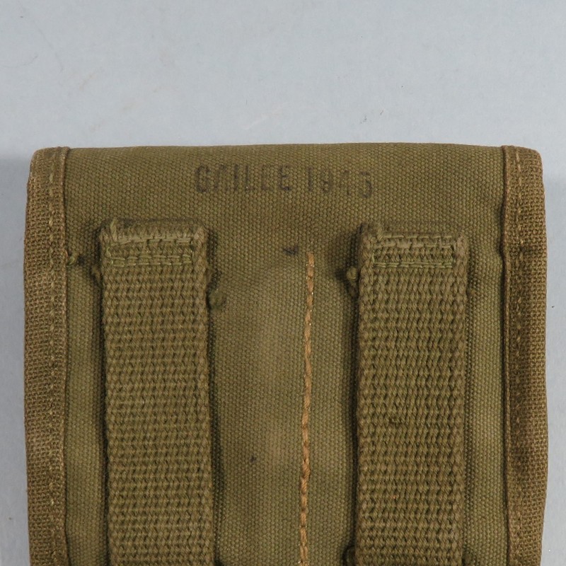 PORTE CHARGEURS CARABINE USM1 OU CLIPS DE FUSIL GARAND US 1945 NON MODIFIE FRANCAIS INDOCHINE CARTOUCHIERE