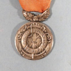 MEDAILLE DE SAUVETAGE COMITE LYONNAIS F.N.S. SAUVETEUR  SAUVER OU PERIR HONNEUR COURAGE DEVOUEMENT