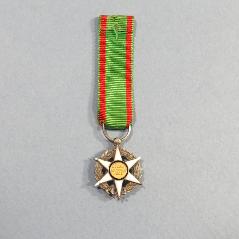 FRANCE REDUCTION DE LA MEDAILLE DE CHEVALIER DE L'ORDRE DU MERITE AGRICOLE FRANCAIS 1883 °