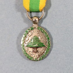 LIBAN REDUCTION DE LA MEDAILLE DE CHEVALIER DE L'ORDRE DU MERITE MILITAIRE MILITAR MERIT ORDER MEDAL LIBANON °