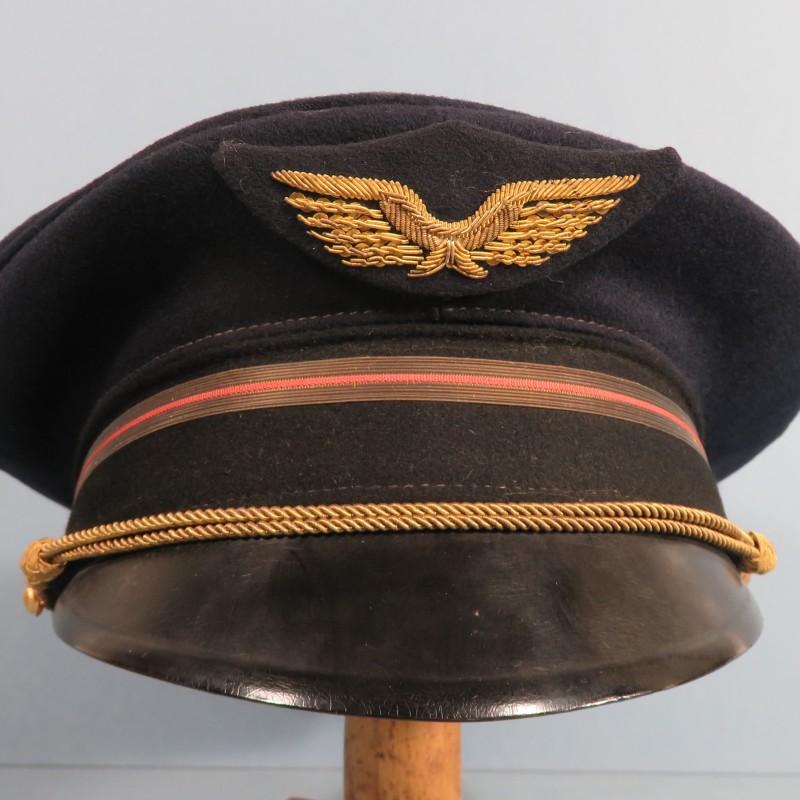 CASQUETTE AVIATION MODELE 1929 D'ADJUDANT DU PERSONNEL NON NAVIGANT 1940 1950 TAILLE 56 FAB. DE LUXE STELLA AVIATEUR PILOTE