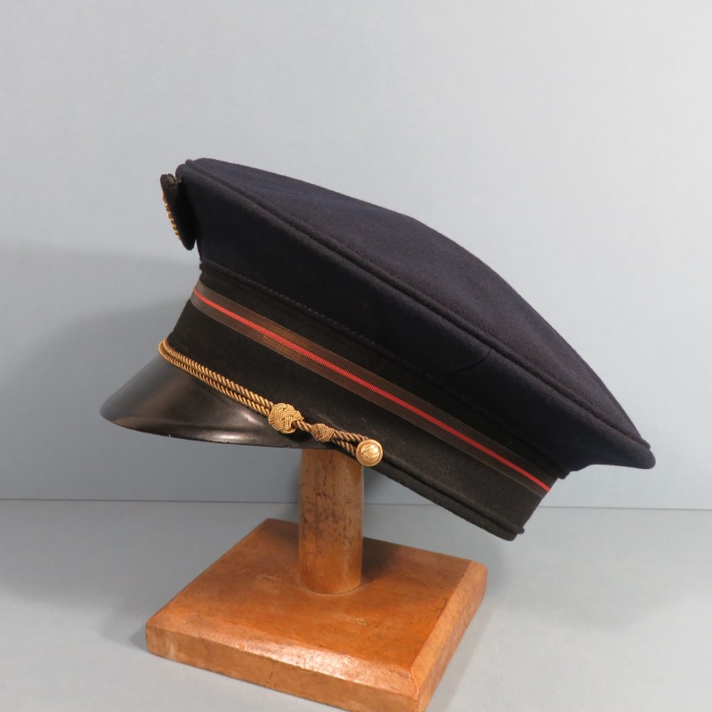 CASQUETTE AVIATION MODELE 1929 D'ADJUDANT DU PERSONNEL NON NAVIGANT 1940 1950 TAILLE 56 FAB. DE LUXE STELLA AVIATEUR PILOTE