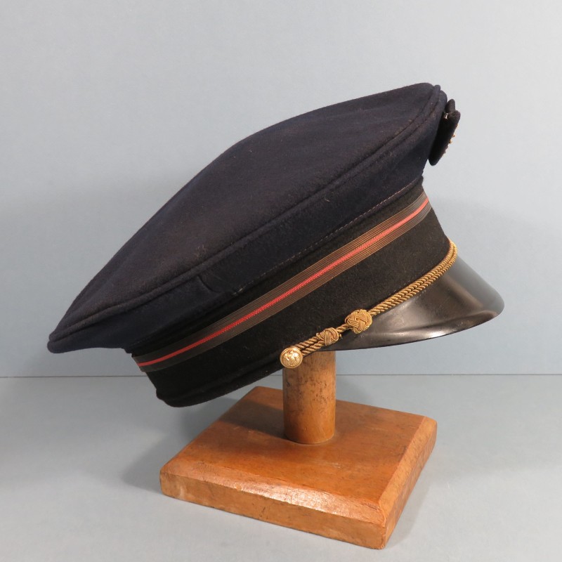 CASQUETTE AVIATION MODELE 1929 D'ADJUDANT DU PERSONNEL NON NAVIGANT 1940 1950 TAILLE 56 FAB. DE LUXE STELLA AVIATEUR PILOTE