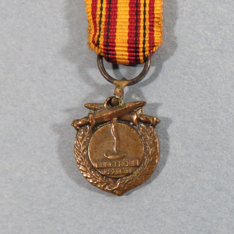 FRANCE REDUCTION DE LA MEDAILLE DE DUNKERQUE 1940 OPERATION DYNAMO FRENCH WW2 MEDAL °