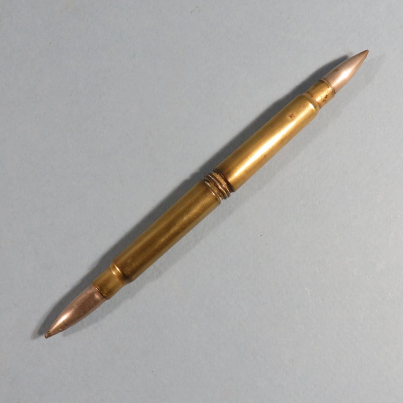 PORTE PLUME SOUVENIR DE LA GUERRE DE 1914 1918 ARTISANAT DE TRANCHEES OU MILITAIRE BALLES DE MAUSER