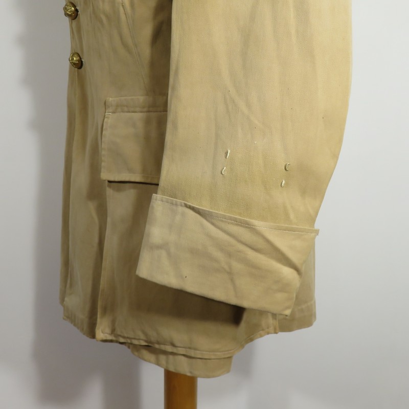 VESTE D'UNIFORME D'OFFICIER MODELE 1920 /29 DU 184 ème RALT REGIMENT D'ARTILLERIE LOURDE TRACTEE COULEUR BEIGE SABLE