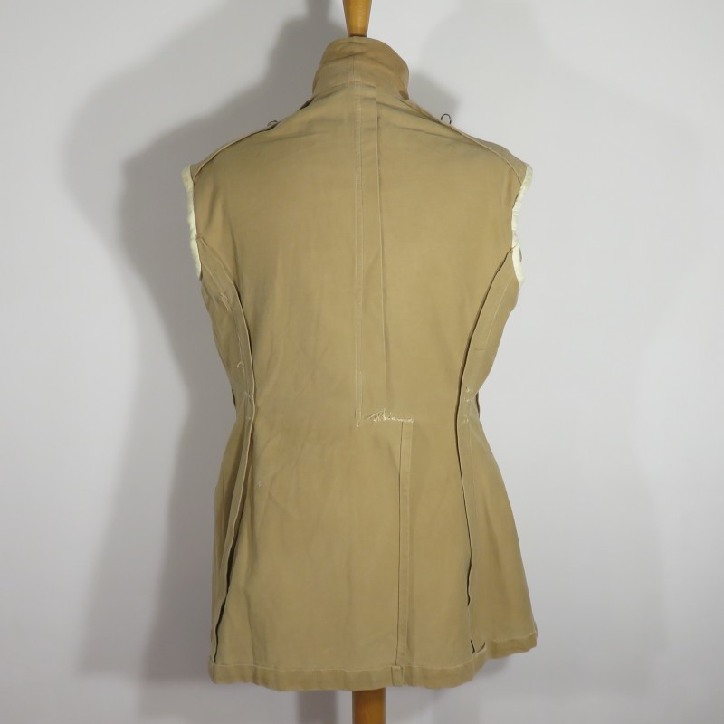 VESTE D'UNIFORME D'OFFICIER MODELE 1920 /29 DU 184 ème RALT REGIMENT D'ARTILLERIE LOURDE TRACTEE COULEUR BEIGE SABLE