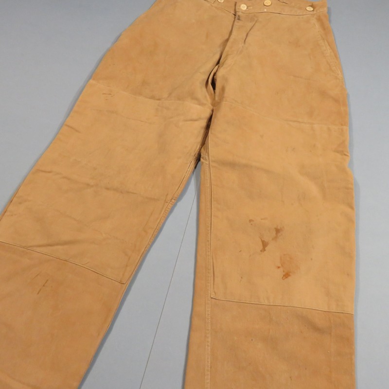 PANTALON MODELE 1914 RENFORCE TROUPE SOUS OFFICIERS COULEUR BEIGE TROUPES D'AFRIQUE ET COLONIALES TIRAILLEURS LEGION ETRANGERE