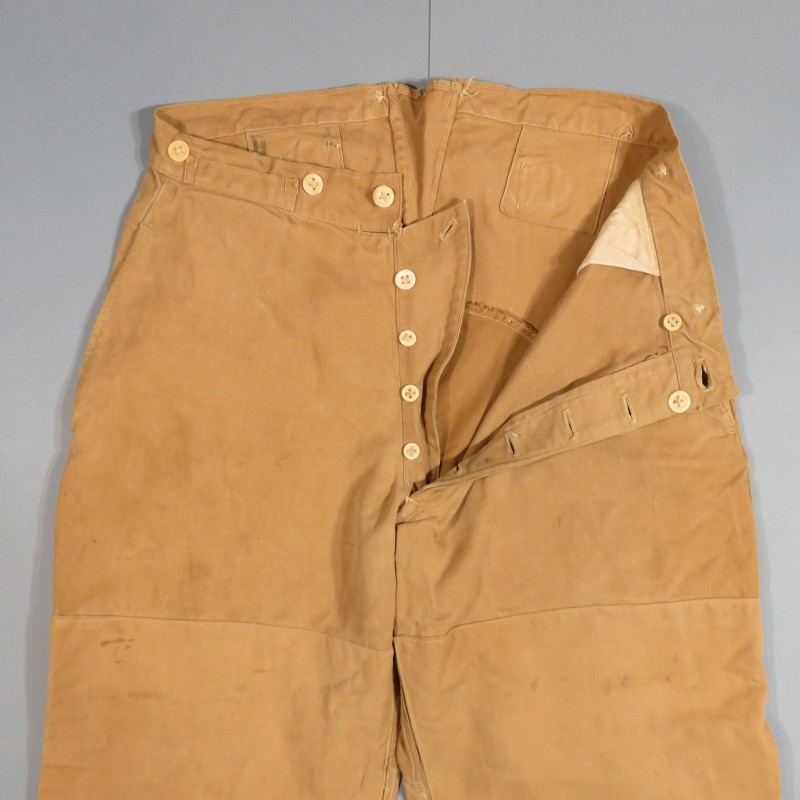 PANTALON MODELE 1914 RENFORCE TROUPE SOUS OFFICIERS COULEUR BEIGE TROUPES D'AFRIQUE ET COLONIALES TIRAILLEURS LEGION ETRANGERE