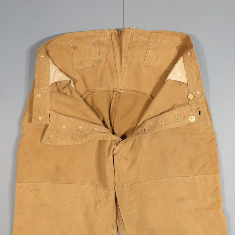 PANTALON MODELE 1914 RENFORCE TROUPE SOUS OFFICIERS COULEUR BEIGE TROUPES D'AFRIQUE ET COLONIALES TIRAILLEURS LEGION ETRANGERE