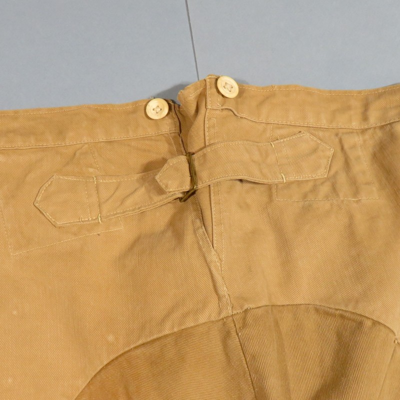 PANTALON MODELE 1914 RENFORCE TROUPE SOUS OFFICIERS COULEUR BEIGE TROUPES D'AFRIQUE ET COLONIALES TIRAILLEURS LEGION ETRANGERE