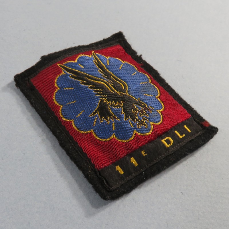 INSIGNE TISSU PARACHUTISTES COLONIAUX 11 ème DLI DIVISION LEGERE D'INTERVENTION 1961-1963 ALGERIE