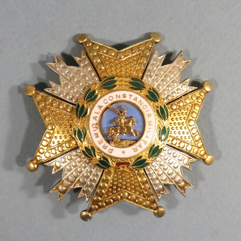 ESPAGNE PLAQUE DE GRAND CROIX DE L'ORDRE DE SAINT HERMENEGILDE PREMIO A LA CONSTANCIA MILITAR DIAMETRE 7 cm