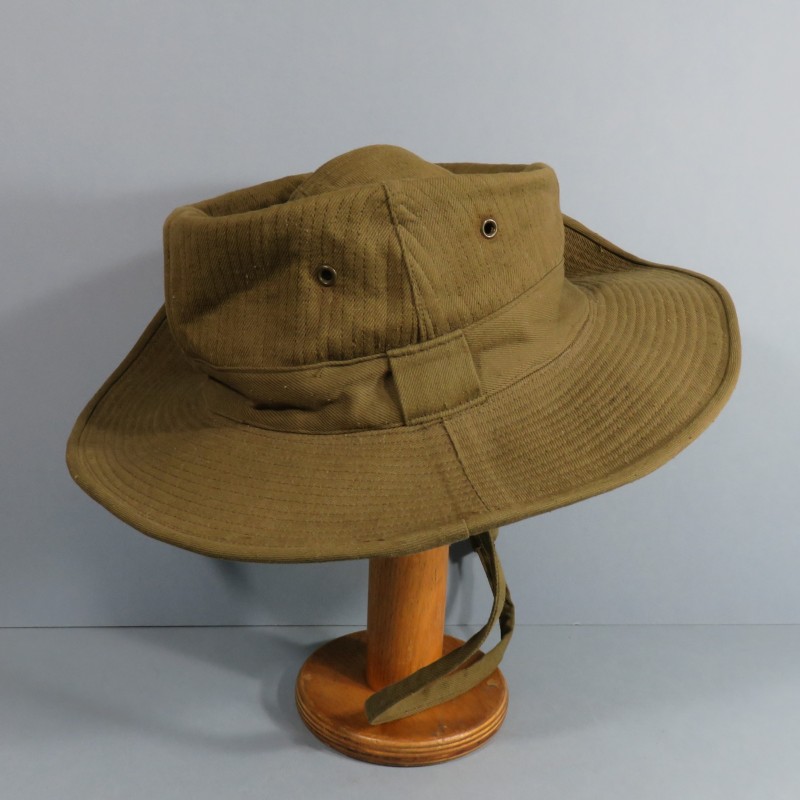 CHAPEAU DE BROUSSE KAKI MODELE REGLEMENTAIRE DATE 1954 INDOCHINE ALGERIE LEGION ETRANGERE PARA TAP ETAT NEUF TAILLE 55