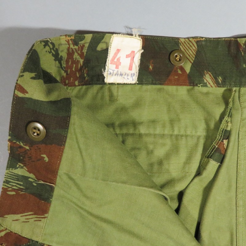 PANTALON DE TREILLI CAMOUFLE MODELE 1947-56 PARACHUTISTES ALGERIE LEGION ETRANGERE TAP TAILLE 41