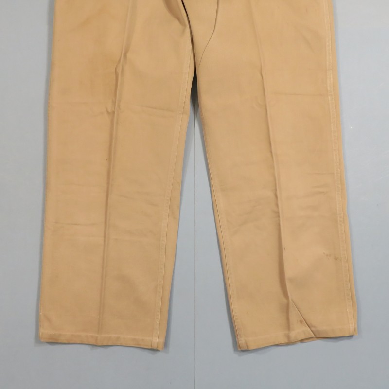 PANTALON US TROUPE CHINO MODELE 1937 COULEUR BEIGE TOUR DE TAILLE 80 cm UNIFORME GI WW2