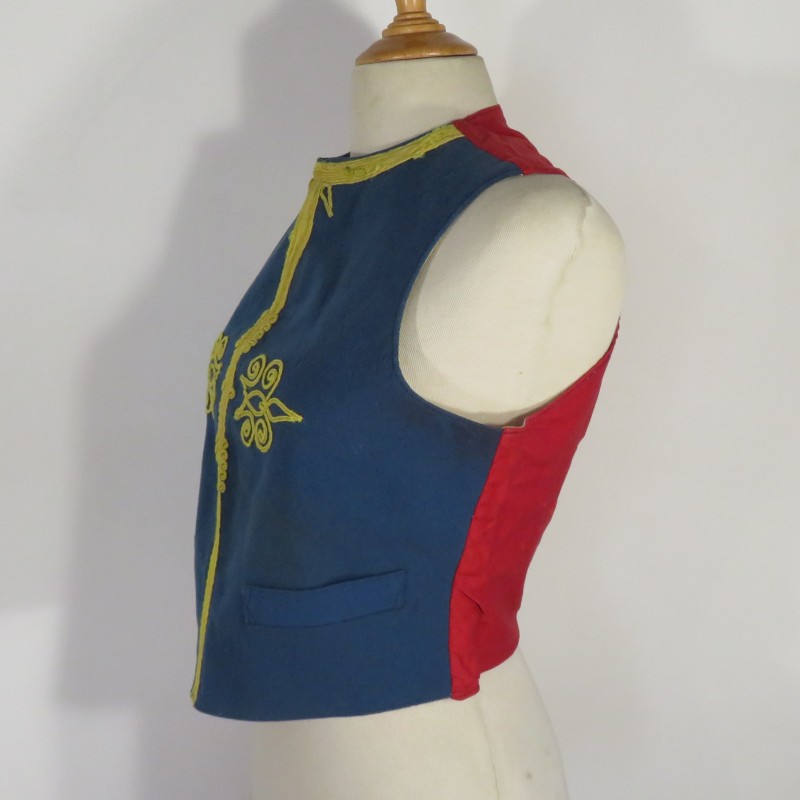 BOLERO ET GILET D'UNIFORME DE TIRAILLEUR ALGERIEN POUR UN SOUS OFFICIER TOMBEAU BLANC DU 2 ème REGIMENT RTA ANNEES 1930 1940