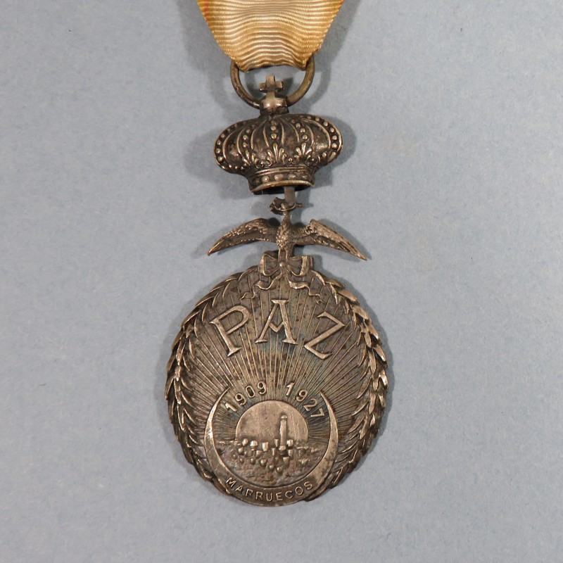 ESPAGNE MEDAILLE DE LA PAZ 1909 1927 LA PAIX AU MAROC GUERRE DU RIF MARRUECOS