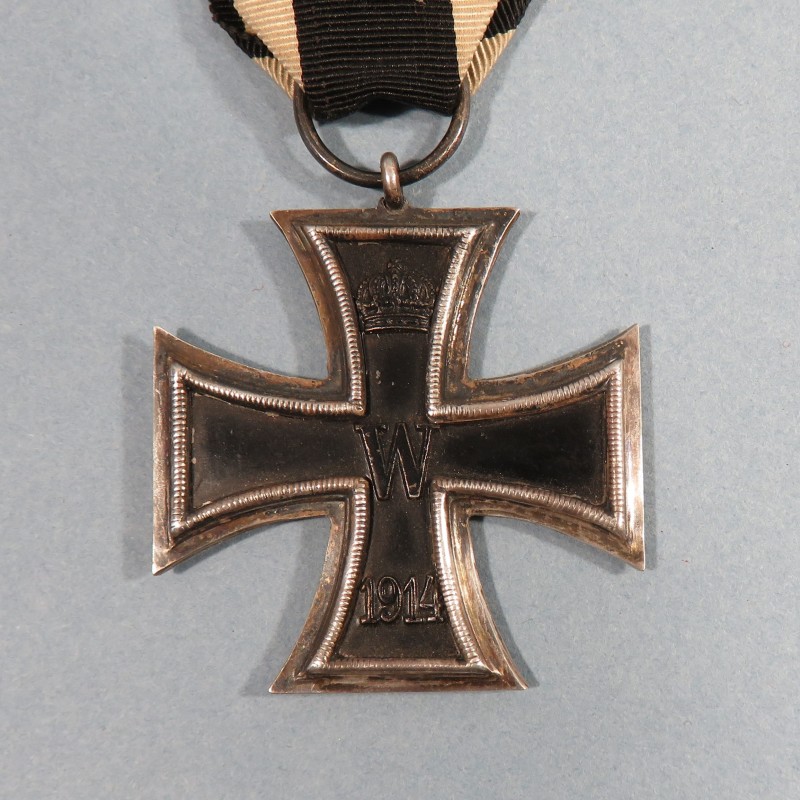 CROIX DE FER ALLEMANDE DE 2ème CLASSE 1914-1918 ANNEAU POINCONNE 800 MILITARIA ALLEMAND WW1 IRON CROSS