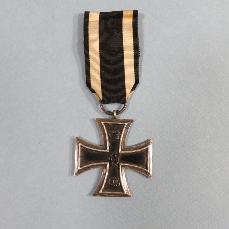 CROIX DE FER ALLEMANDE DE 2ème CLASSE 1914-1918 ANNEAU POINCONNE 800 MILITARIA ALLEMAND WW1 IRON CROSS