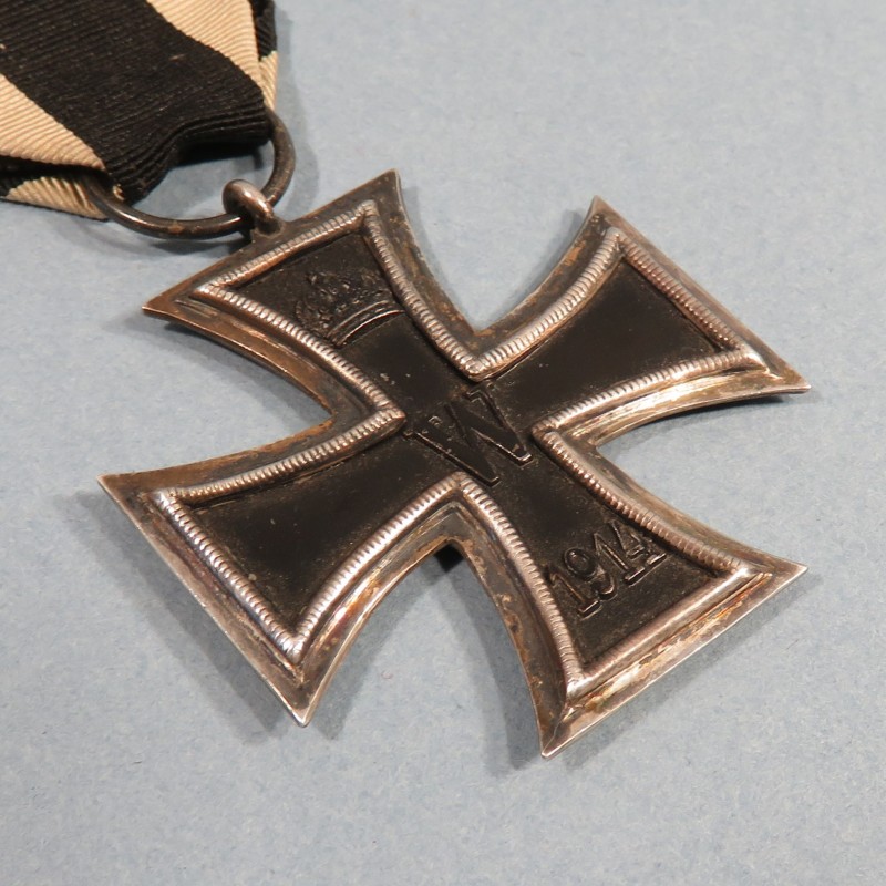 CROIX DE FER ALLEMANDE DE 2ème CLASSE 1914-1918 ANNEAU POINCONNE 800 MILITARIA ALLEMAND WW1 IRON CROSS