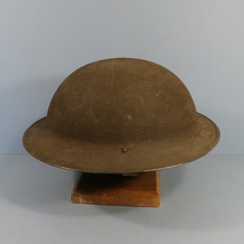 CASQUE US MODELE 1917 COMBAT PEINTURE KAKI INTERIEUR COMPLET WW1 BRODIE HELMET MKI PREMIERE GUERRE DATE 1918