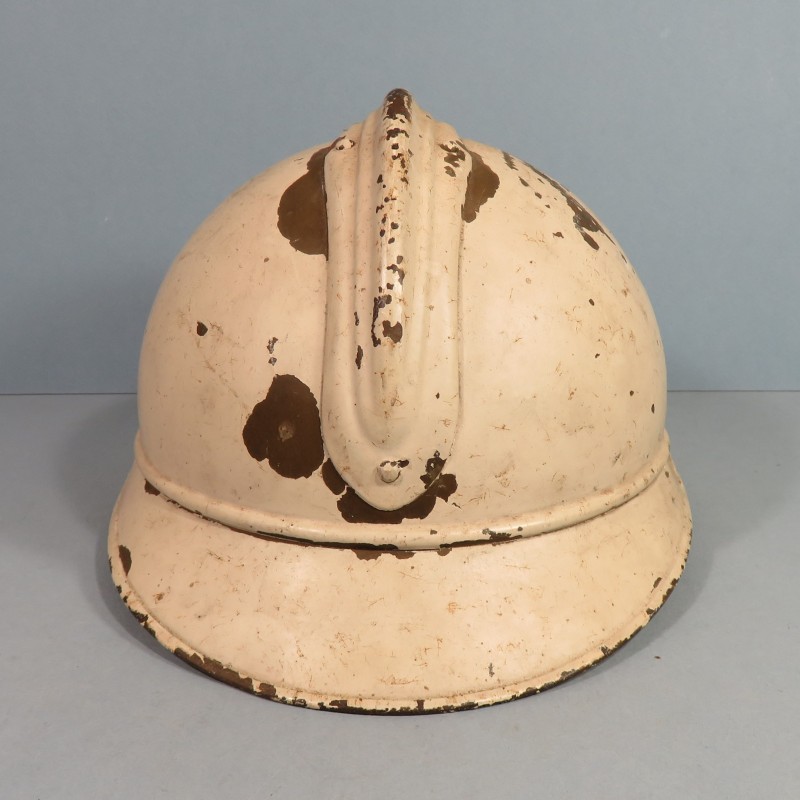 CASQUE FRANCAIS MODELE 1915 POUR LE SERVICE DE SANTE CROIX ROUGE INFIRMIER ET MEDECIN PEINTURE PREMIERE OU SECONDE GUERRE