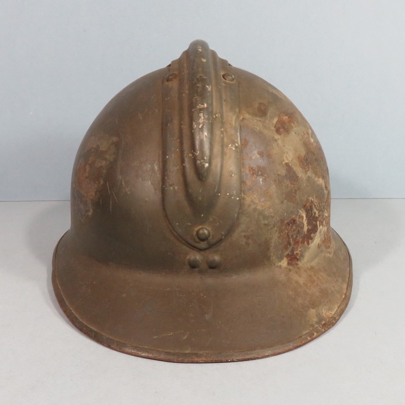 CASQUE COLONIAL ET MARINE MODELE 1926 AVEC INSIGNE ANCRE MODELE 1929 POUR L'INFANTERIE COLONIALE TROUPES D'AFRIQUE