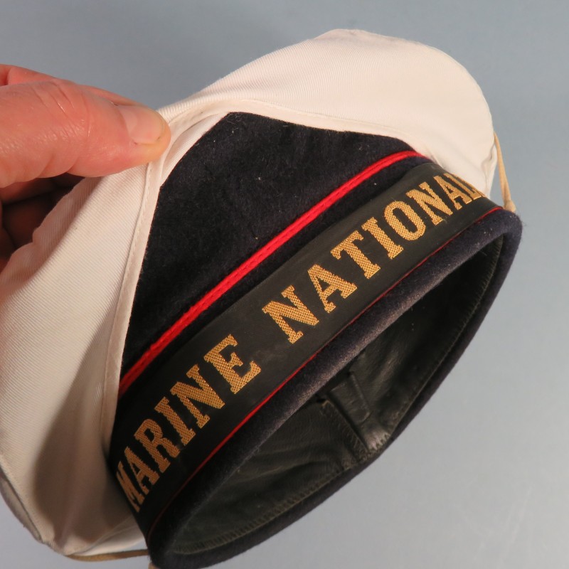 BACHI DE MARIN BANDEAU MARINE NATIONALE FRANCAISE 1987 AVEC NOM ET MATRICULE TAILLE 55