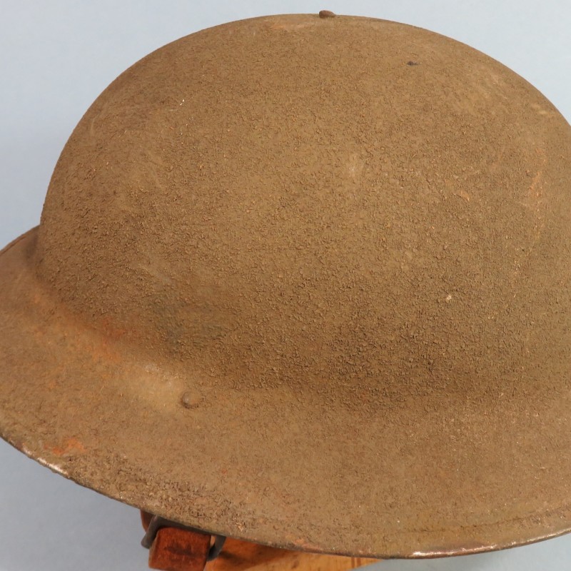 CASQUE US MODELE 1917 COMBAT PEINTURE KAKI INTERIEUR COMPLET WW1 BRODIE HELMET MKI PREMIERE GUERRE COQUE ZB69