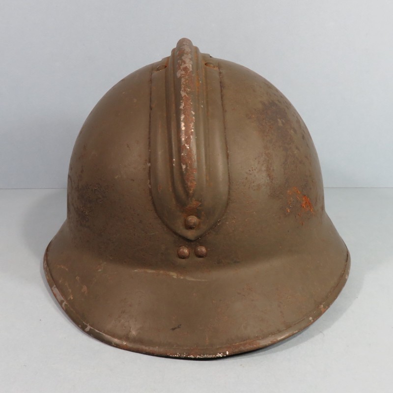 CASQUE TROUPE MODELE 1926 AVEC INSIGNE INFANTERIE MODELE 1937 POUR L'INFANTERIE INTERIEUR ERSATZ GRANDE TAILLE 60/62