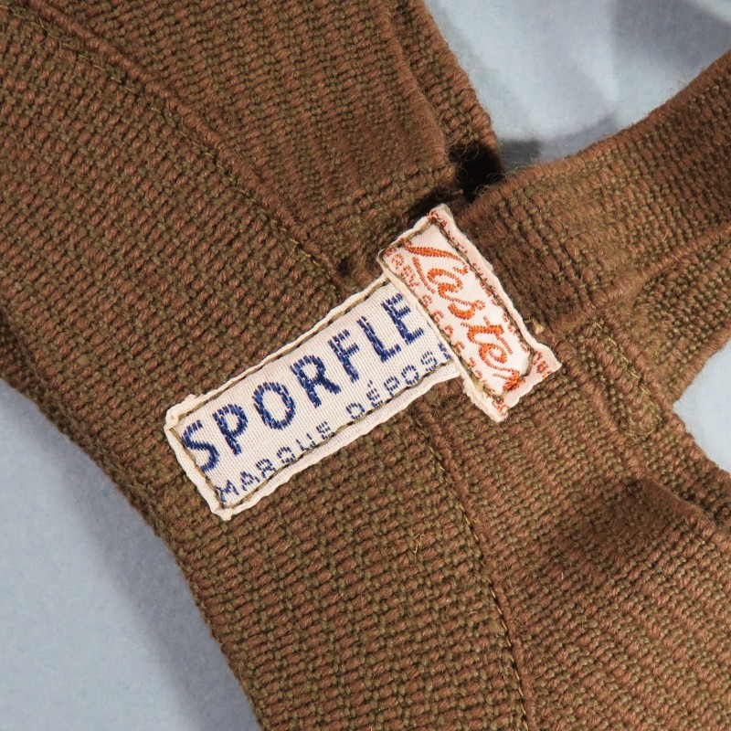 SERRE TETE CACHE OREILLES KAKI SPORFLEX ARMEE FRANCAISE 1940 TYPE SES NARVIK TROUPES ALPINES SPORFLEX