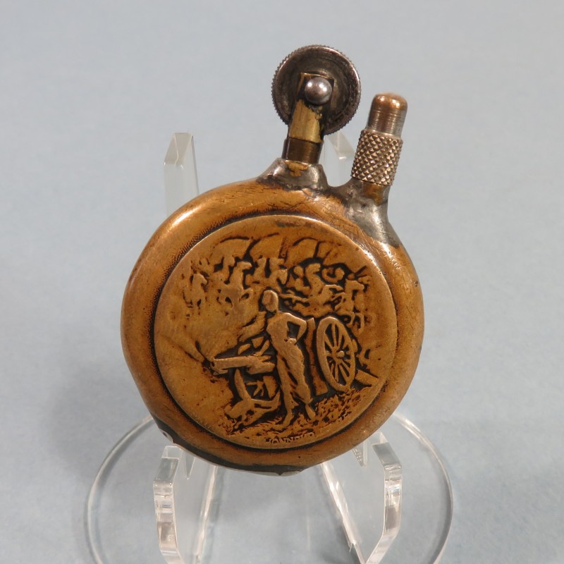 BRIQUET DE POILUS AIGLE PRUSSIEN ET CANON DE 75 ARTISANAT DE TRANCHEES GUERRE 1914 - 1918